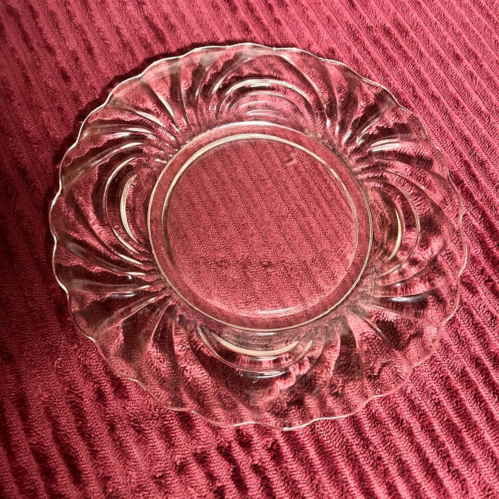 Vintage Clear Glass Cambridge Glass Co Plate